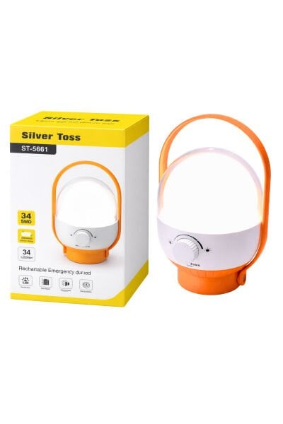 ST-5661 Şarjlı Kamp Lambası | 34 SMD LED | Dimmer Ayarlı | Taşınabilir Acil Durum Işığı