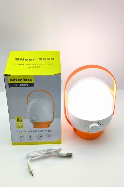 ST-5661 Şarjlı Kamp Lambası | 34 SMD LED | Dimmer Ayarlı | Taşınabilir Acil Durum Işığı