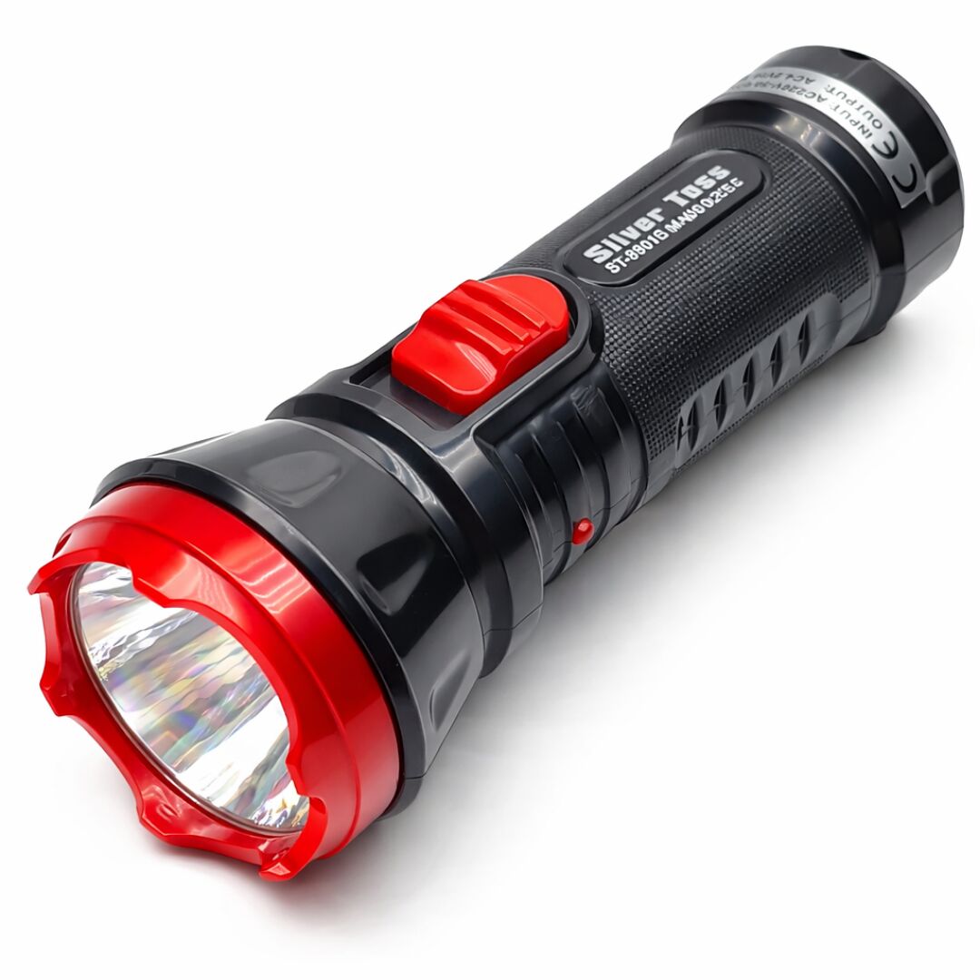 Kompakt Şarjlı LED El Feneri – 2 Işık Modlu – Hafif ve Taşınabilir