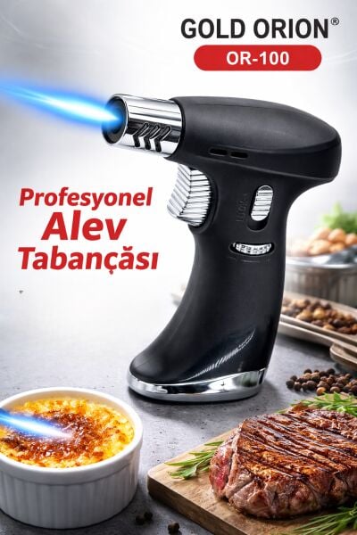 OR-100 Profesyonel Alev Tabancası  Ayarlanabilir Alev, Güvenlik Kilitli