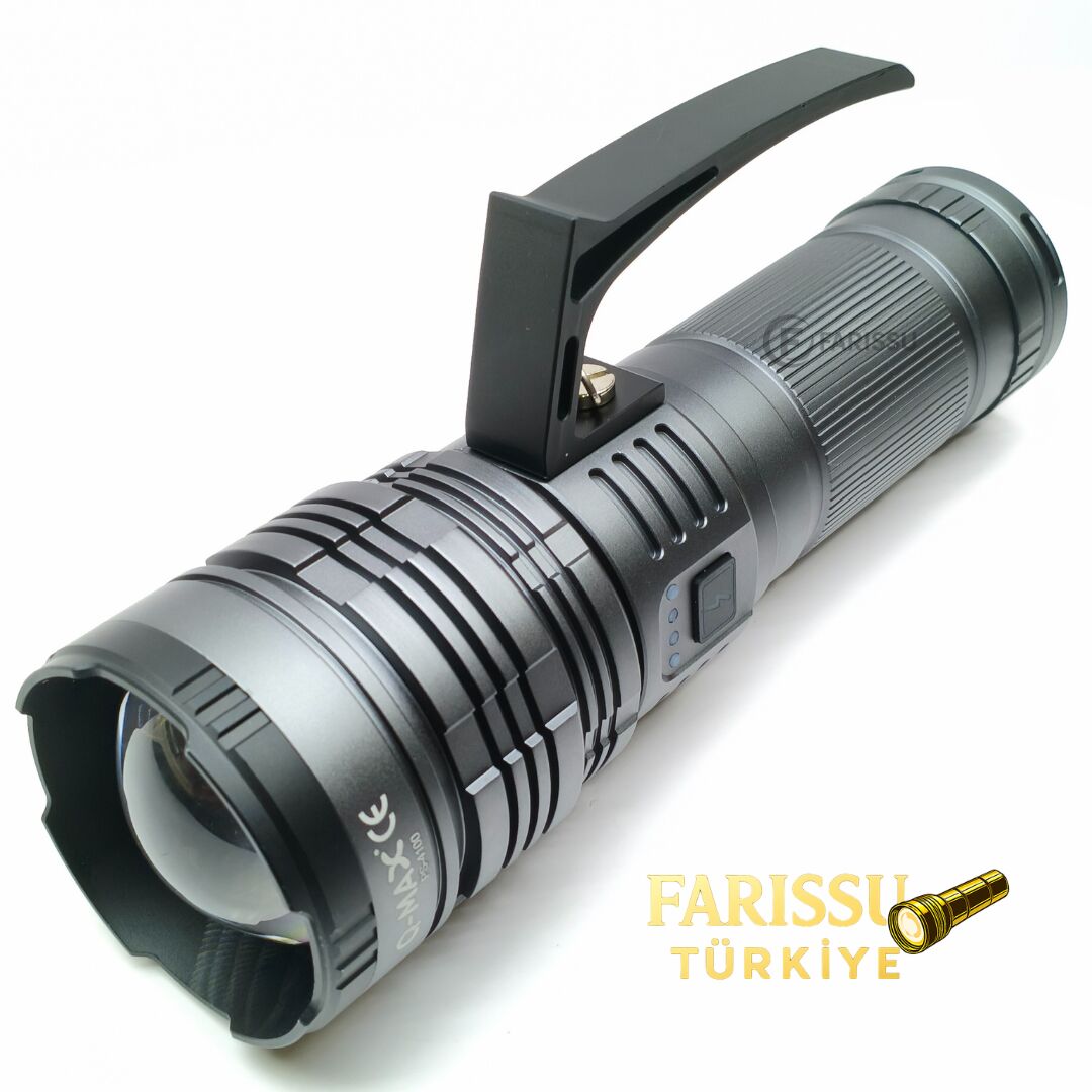 PS-4100 Profesyonel Şarj Edilebilir El Feneri 180W 18000 Lumen Type-C Powerbank Özellikli