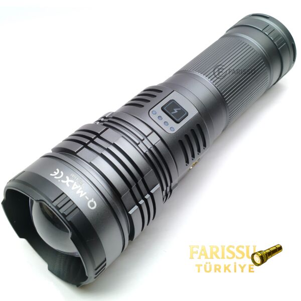 PS-4100 Profesyonel Şarj Edilebilir El Feneri 180W 18000 Lumen Type-C Powerbank Özellikli