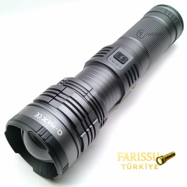 PS-4100 Profesyonel Şarj Edilebilir El Feneri 180W 18000 Lumen Type-C Powerbank Özellikli