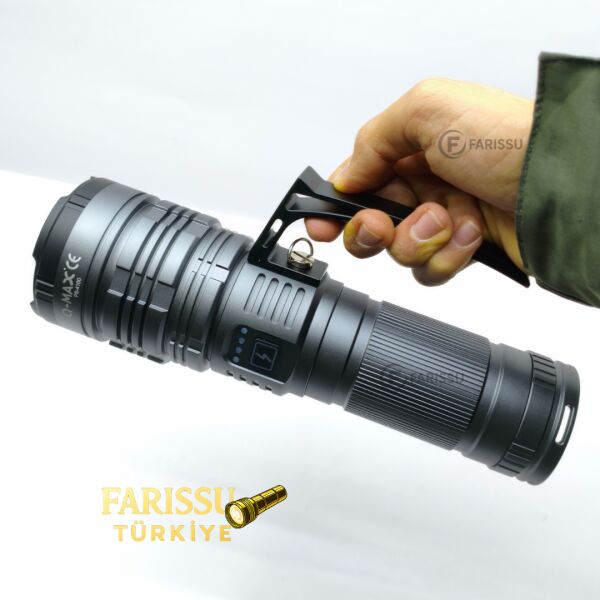 PS-4100 Profesyonel Şarj Edilebilir El Feneri 180W 18000 Lumen Type-C Powerbank Özellikli