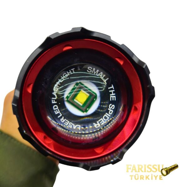 Q-MAX  Profesyonel Şarj Edilebilir Uzun Menzilli El Feneri 150W 15000 Lümen Zoomlu – Çantalı Set