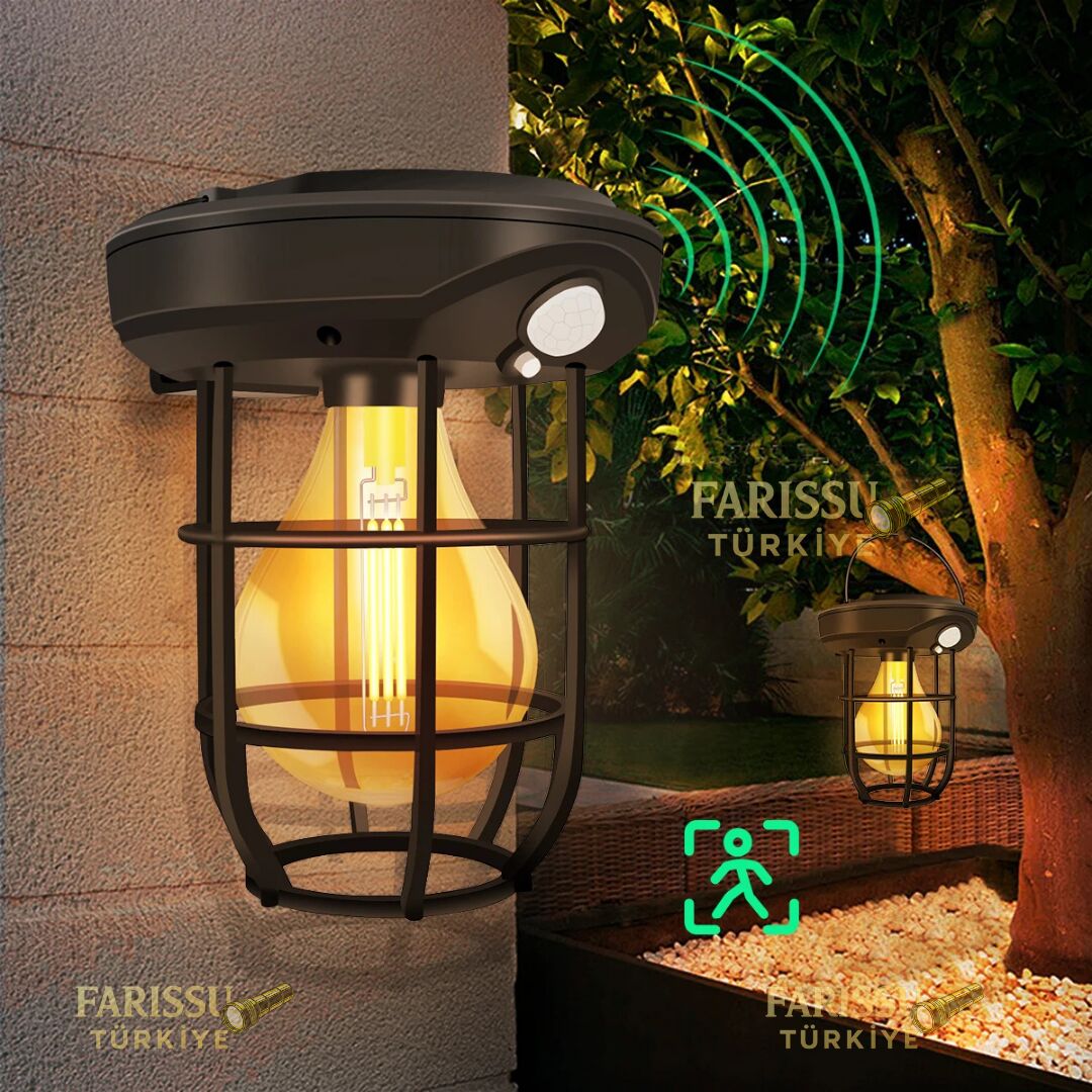 CL-T88 Güneş Enerjili Sensörlü Duvar Apli 1800LM 1800mAh 3 Modlu Dış Mekan LED Aydınlatma