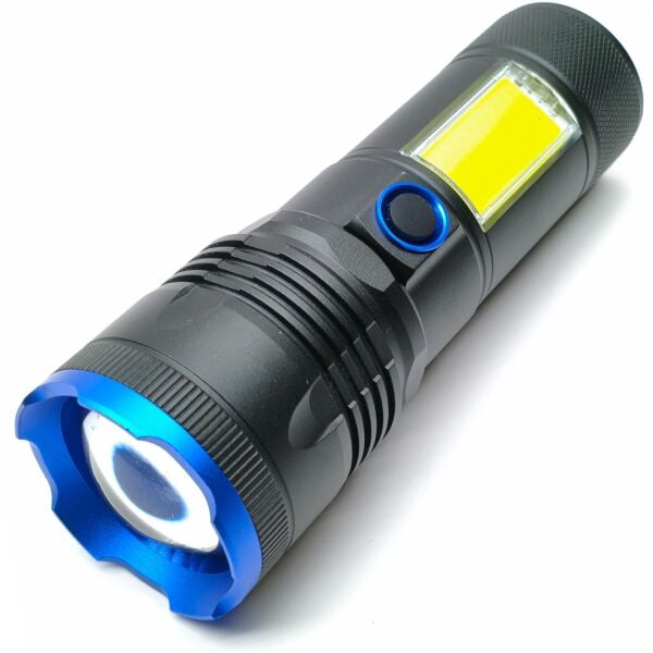 Powerbank Özellikli COB LED El Feneri 6 Işık Modu Zomlu 2000 Lümen 8000 mAh