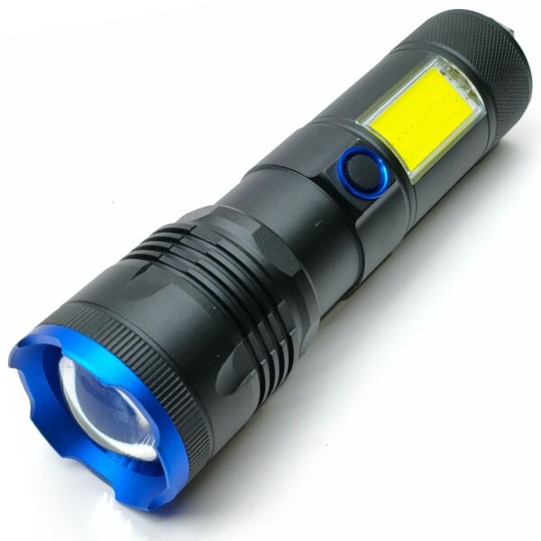 Powerbank Özellikli COB LED El Feneri 6 Işık Modu Zomlu 2000 Lümen 8000 mAh