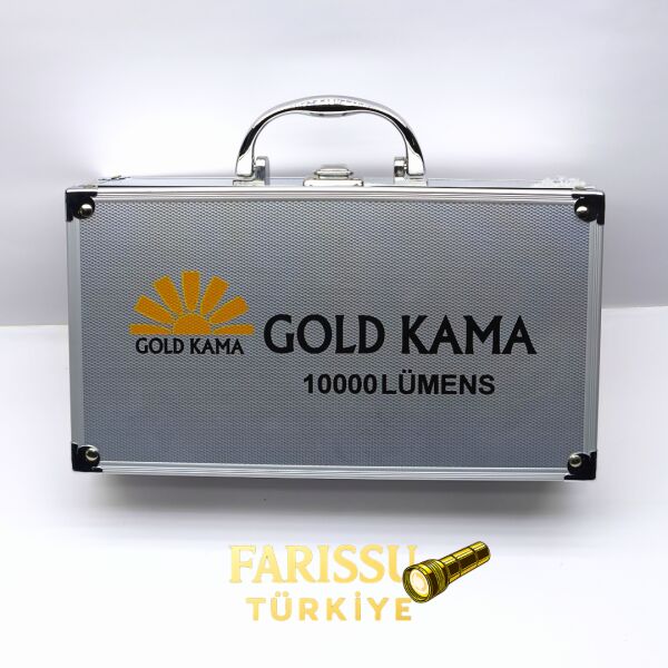 GK601 10000 Lümen El Feneri | 8×18650 Pil (4 Yedek) | Metal Gövde | Özel Taşıma Kutulu