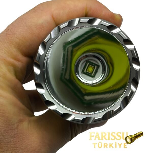 Q-MAX PS-3600 Şarjlı Avcı El Feneri | 38650 7800 mAh Pil | 3500 Lümen | Profesyonel