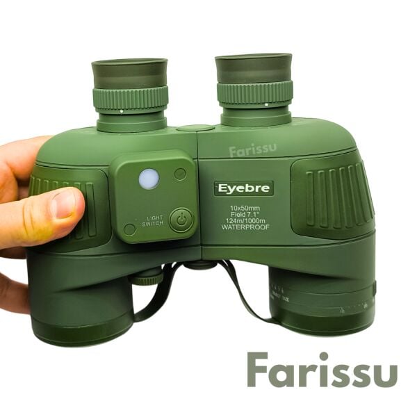 Profesyön 10x50 mm Azot Dolu Su Geçirmez Denizci Dürbünü – Işıklı Pusulalı, Profesyonel Optik Dürbün