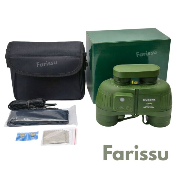 Profesyön 10x50 mm Azot Dolu Su Geçirmez Denizci Dürbünü – Işıklı Pusulalı, Profesyonel Optik Dürbün