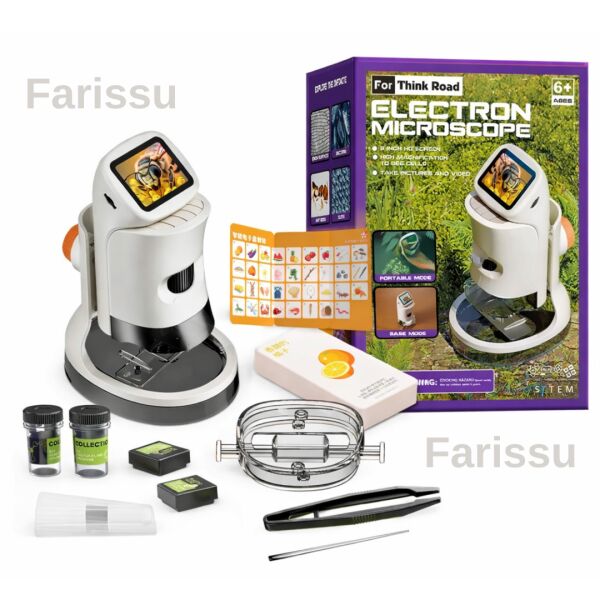 LCD Ekranlı Taşınabilir Dijital Mikroskop Seti – 3’ü 1 Arada (El Tipi + Masaüstü + Canlı Böcek Kabini)