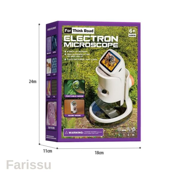 LCD Ekranlı Taşınabilir Dijital Mikroskop Seti – 3’ü 1 Arada (El Tipi + Masaüstü + Canlı Böcek Kabini)