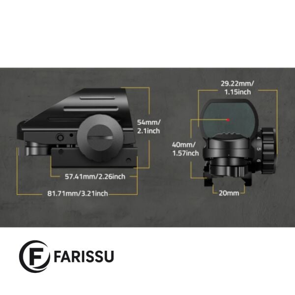 103HD Red Dot Reflex Nişangah – 3 MOA – 4 Retikül – 20 mm Ray