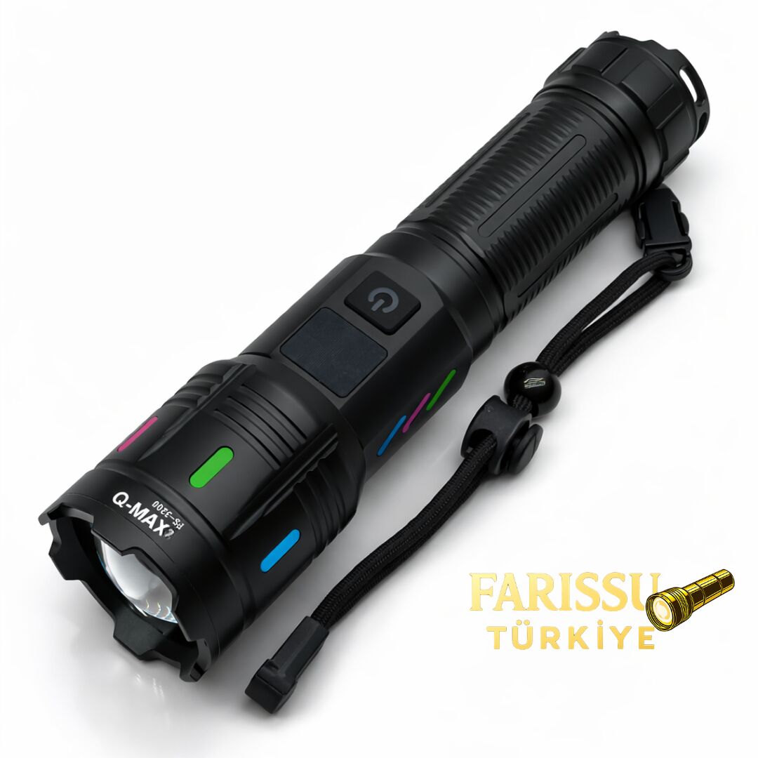 PS-3200 Profesyonel Şarj Edilebilir El Feneri - 25W 4500 Lümen 3000 Metre Menzil