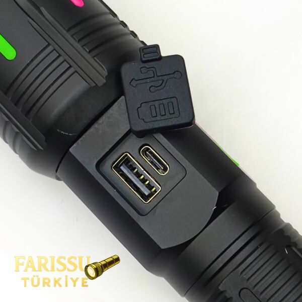 PS-3200 Profesyonel Şarj Edilebilir El Feneri - 25W 4500 Lümen 3000 Metre Menzil