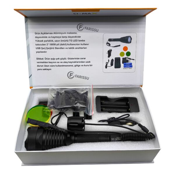 PS-2800 30W 3000Lm 3KM Menzilli Şarjlı El ve Tüfek Feneri