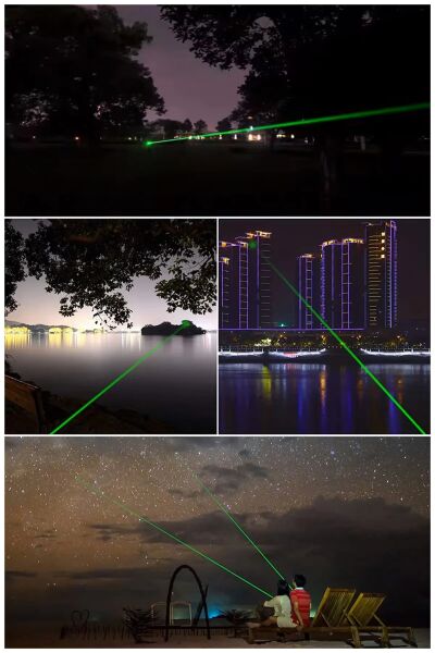 10 KM Menzilli Şarj Edilebilir Yeşil Lazer Pointer Seti - 5200mAh Çift Bataryalı & Güvenlik Kilidi