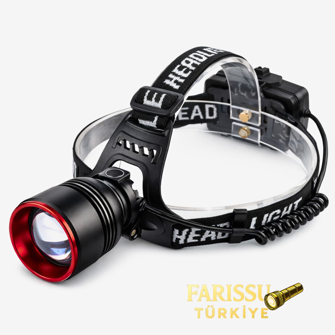 40W 4000 Lümen Sensörlü Kafa Lambası + 3 ADET YEDEK PİLLİ MEGA PAKET (Toplam 6 Pil)