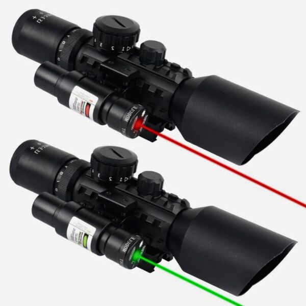 M9 LS3-10X42E Profesyonel Optik Nişangah Seti - 3-10x Yakınlaştırma, Işıklı Mil-Dot ve Entegre İşaretleyici Modülü