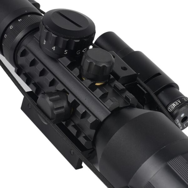 M9 LS3-10X42E Profesyonel Optik Nişangah Seti - 3-10x Yakınlaştırma, Işıklı Mil-Dot ve Entegre İşaretleyici Modülü