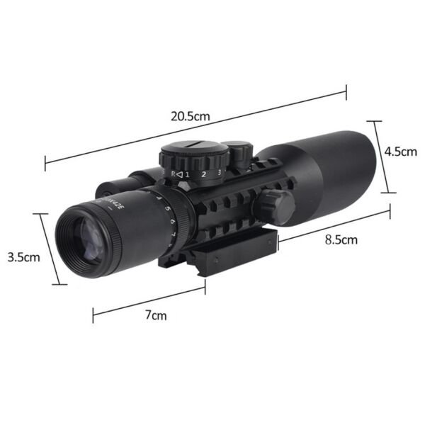 M9 LS3-10X42E Profesyonel Optik Nişangah Seti - 3-10x Yakınlaştırma, Işıklı Mil-Dot ve Entegre İşaretleyici Modülü